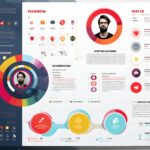 Interfejs graficzny aplikacji do poszukiwania pracy z ikonami i tekstem. kreator cv maker smart resume maker